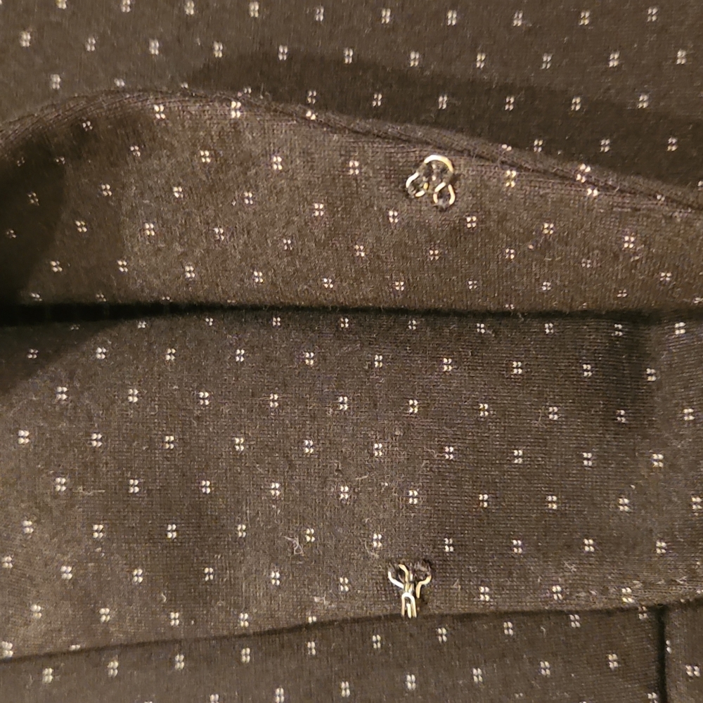 AMANDA & CHELSEA 12 Black Polka Dot Jacket Blazer 3/4 Ruffle Sleeve - Picture 15 of 16